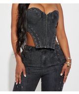 Delia Denim Pant Set - FashionNova Photo 0
