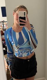 Blue retro going out top Photo 0