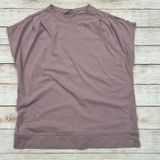 Columbia Womens Mauve Heather Cap Sleeve Pleated Shoulder Top Size M Photo 0