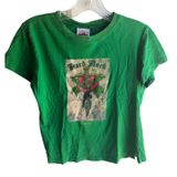 VIntage Y2K Hard Rock Cafe Moscow Green Graphic Print Short Sleeve Baby Tee S Photo 0