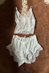 About A Girl Bridal white lingerie set size medium Comes with the top and bottoms Photo 0