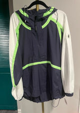 Free People movement Care FP Like The Wind Logo Jacket. NWT. Navy combo Photo 0
