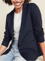 Old Navy Classic Ponte Knit Blazer Navy Blue XL Photo 0