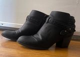 Black Leather Booties Photo 0