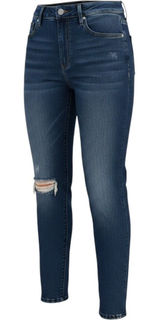 Vervet Los Angeles High Rise Distressed‎ Skinny Jeans Dark Wash VT1196 Size 29 Photo 0