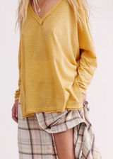 NWT Free People We The Free On My Mind Oversized Long Sleeve Tee Shirt Photo 0