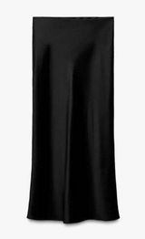 ZARA Silk Skirt Black Photo 0