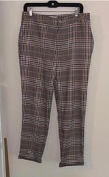 ✅By Anthropologie plaid tartan neutral color career pants trousers light wear Photo 0