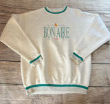 Vintage 90s Oneita Power-Sweats Bon Aire Crewneck Gray USA‎ Made Sweater Size L Photo 0