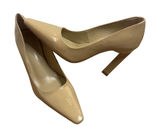 Tony Bianco Pumps Womens‎ Size 6 Beige Patent Leather Pointed Toe Block Heels Photo 0
