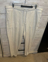 Old Navy Women XL Cream Tan Textured Knit Joggers Drawstring Lounge Pants Photo 0