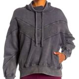 FP Movement by Free People Ivy League Washed Gray Black Pullover Medium Sweater Photo 0