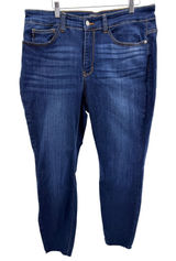 Judy Blue Womens 18W Skinny Fit Dark Wash High Rise Raw Hem Jeans JB82201DK-PL Photo 0