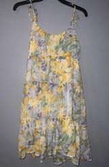 Pastel Floral Ruffle Tiered Dress NWT Photo 0
