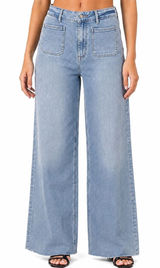 Mica Denim Wide Leg Crop Jeans Size‎ 32 Fits 12-14 Inseam 25" Stretch Pockets Photo 0