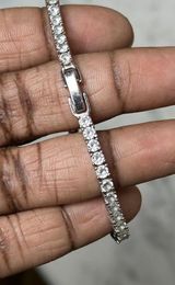 Silver Tone Tennis Bracelet Clear CZ 6.5” Box Clasp Classic Minimalist Jewelry Photo 0