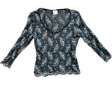Vintage‎ y2k Moda International Black Lace Whimsy Blouse Top Shirt Whimsygoth Photo 0