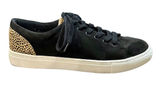 J.Crew Sneakers Women 8.5 Black Leopard Calf Hair Low Top Lace‎ Up AS687 FA20 Photo 0