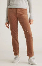 Quince Size 10 Organic Stretch Corduroy Straight Leg Pants Warm Brown Tan Photo 0