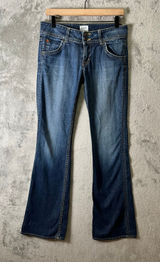 Hudson Signature Bootcut Jeans Sz 28 Low‎ Rise Medium Wash Flap Pocket Denim Y2K Photo 0