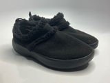 Oofos OOcoozie Low Shoes Womens 8 Black Excellent Faux Fur Recovery Mules Photo 0