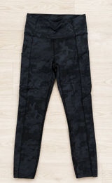 Lululemon Fast and Free High Rise Legging 25in Incognito Camo Multi Grey Sz 6 Photo 0