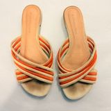 Anthropologie Raphaella Booz Cross Band Slide Sandals US 10 Fall Regina George Photo 0