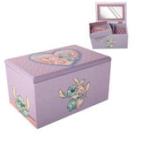 Disney nwt Stitch & Angel Heart Jewelry Box With Removable Tray Photo 0