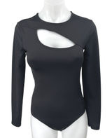 Abercrombie & Fitch Women's Black Cutout Long Sleeve Thong Bodysuit Top Size S Photo 0