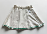 Pink Rose Cream Cable Knit Mini Skirt‎ Green Striped Hem Preppy Tennis Skirt M Photo 0