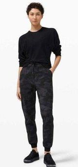 Black Camo Stretch High Rise Joggers Photo 0