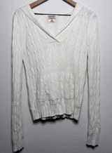 Ralph Lauren Women Cotton Angora Cable‎ Knit Hoodie Small Preppy Old Money Photo 0
