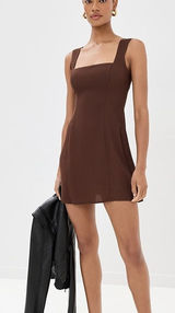 Reformation Gabin Square-Neck Mini Dress Photo 0
