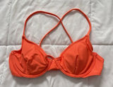 Salt + Cove Womens‎ Size XS Underwire Bikini Top Orange Padded Summer Beach Photo 0