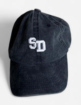 Vintage Style Dad Cap Washed Navy Baseball Cap San Diego 100% Cotton Photo 0