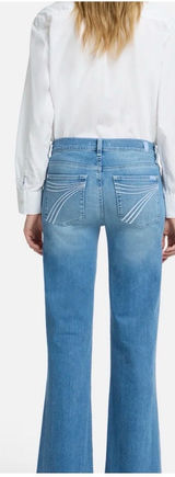 7 For All Mankind Tailorless Dojo Jeans Flare Leg Trouser Size 26 Photo 0