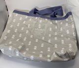Lladro Collectors Society Tote Bag Gray White Nylon Straps Handle‎ Photo 0