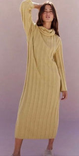 Free People Beach Wanda Sweater Dress Size Large Dried Moss Green Forest Fairy B Photo 0