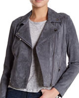 Doma Gray Suede Moto Jacket Size Small Photo 0