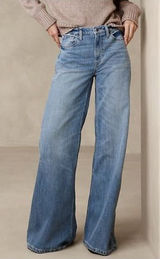 Banana Republic The Puddle Jean High Rise Wide Leg Jeans 28 Photo 0