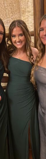 Formal Hunter Green Dress Photo 0
