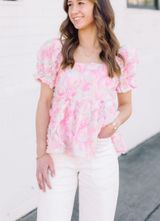 Pink Flower Top Multiple Photo 0