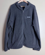 Columbia Fleece Jacket XXL Gray Full Zip Activewear Outdoor Layering Hiking Fall Photo 0