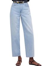 Madewell The Perfect Vintage Wide-Leg Crop Jeans Denim High Waisted Blue 33 NWT Photo 0