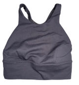 Lululemon Black Wunder Train Long Line Size 2‎ High Neck Sports Bra Photo 0
