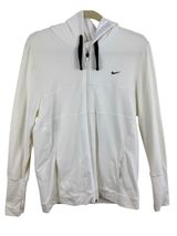 Nike Vtg Y2K Womens Ivory Full Zip Hoodie Jacket Athletic Fit Dry Technology XXL Photo 0