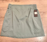 NWT Eddie Bauer Twin River Skirt Pinstripe Stretch Pockets Size L Large‎ Green Photo 0