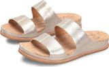Kork Ease Tutsi Dual Band Slides Sandals Cork Italian Leather Metallic Gold 9 Photo 0