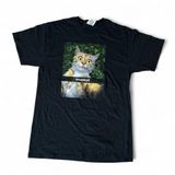 Fruit of the Loom Snapcat Cat‎ Meme Graphic Print Black Short Sleeve T-Shirt Cat Lady Photo 0