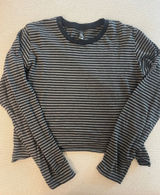 Black Striped Tee Size M Photo 0